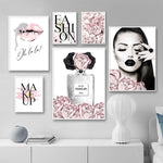Pink Peony Sexy Lips Poster