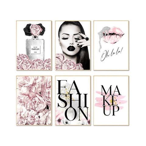 Pink Peony Sexy Lips Poster