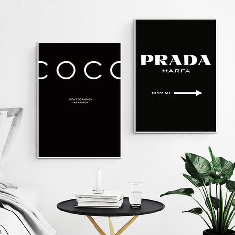 Coco & Prada Marble Posters – Basic Outline Interiors