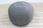 Knitted Round Pouffe