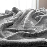 Fluffy Rabbit Fur Plush Blanket