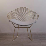 Rose Gold Bertoia Diamond wire Chair