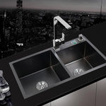 Antibacterial Black Stainless Steel Kitchen Sink