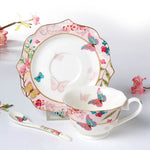 Bone China Porcelain Teacup and Saucer Set