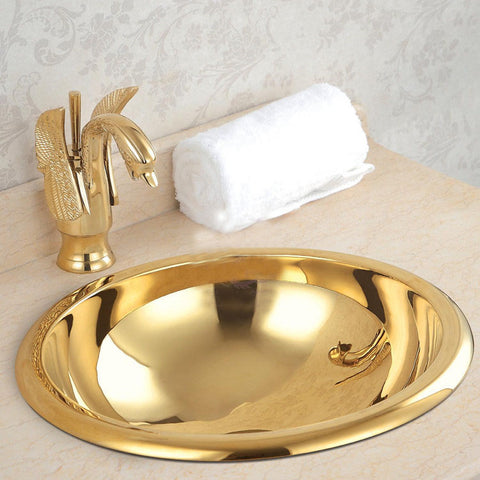 Luxury Antique Titanium Copper Gold Plating Sink