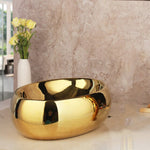 Golden Luxury Ceramic Wash Basin